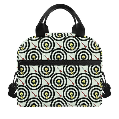 Dartboard Cartoon Pattern Print Insulated Lunch Bag