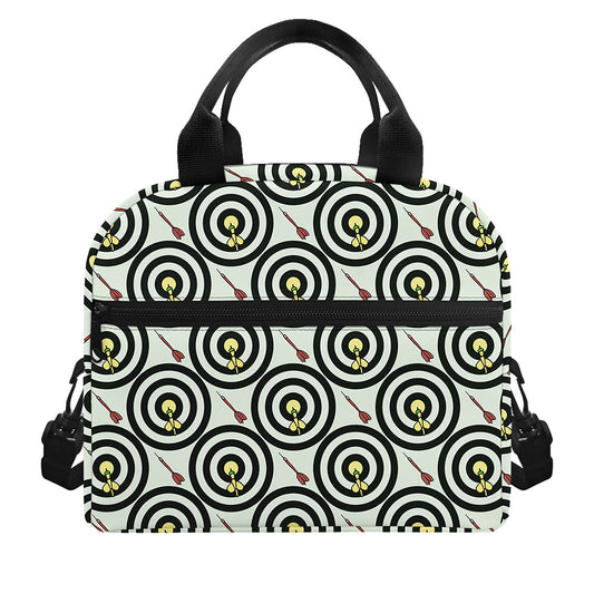 Dartboard Cartoon Pattern Print Insulated Lunch Bag