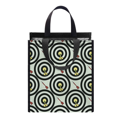 Dartboard Cartoon Pattern Print Insulated Lunch Tote