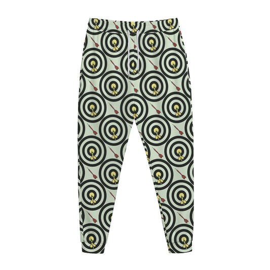 Dartboard Cartoon Pattern Print Jogger Pants