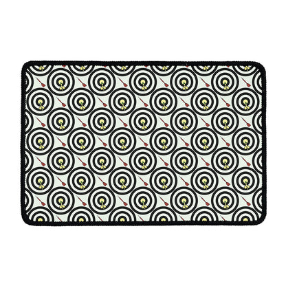 Dartboard Cartoon Pattern Print Kitchen Mat