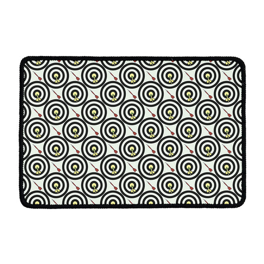 Dartboard Cartoon Pattern Print Kitchen Mat