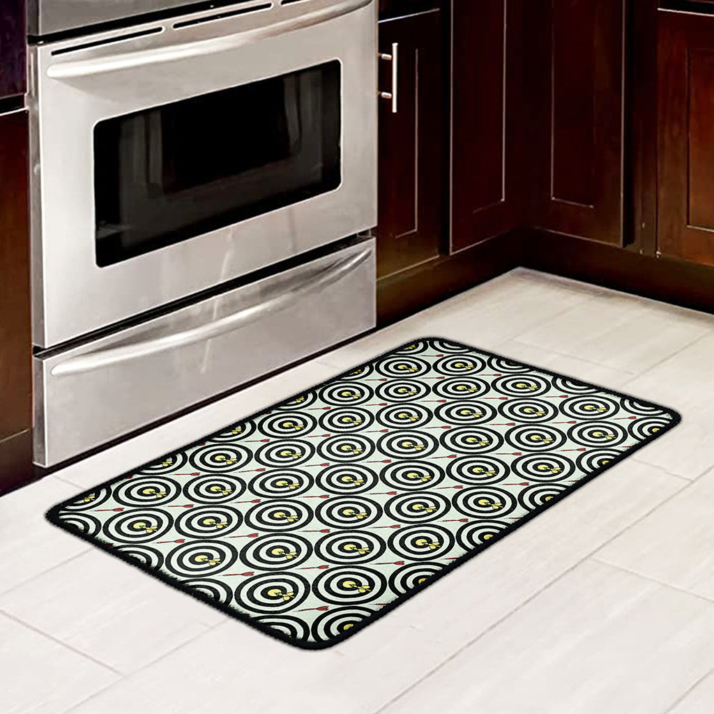 Dartboard Cartoon Pattern Print Kitchen Mat