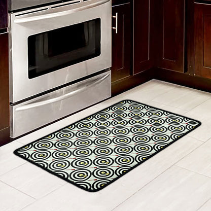 Dartboard Cartoon Pattern Print Kitchen Mat