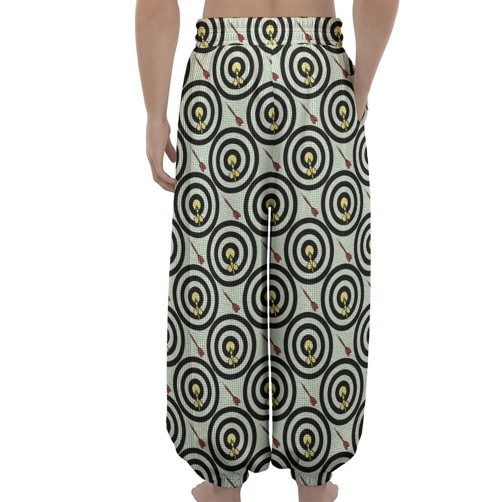Dartboard Cartoon Pattern Print Lantern Pants
