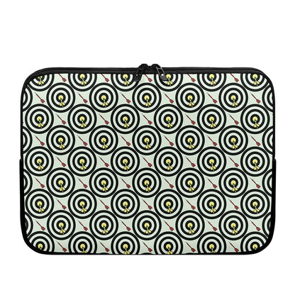Dartboard Cartoon Pattern Print Laptop Sleeve