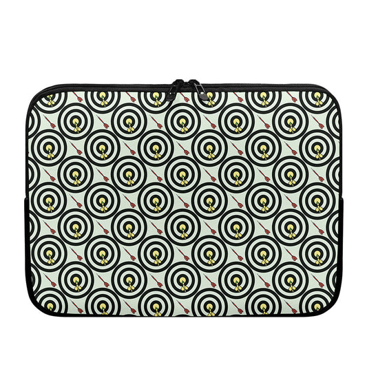 Dartboard Cartoon Pattern Print Laptop Sleeve