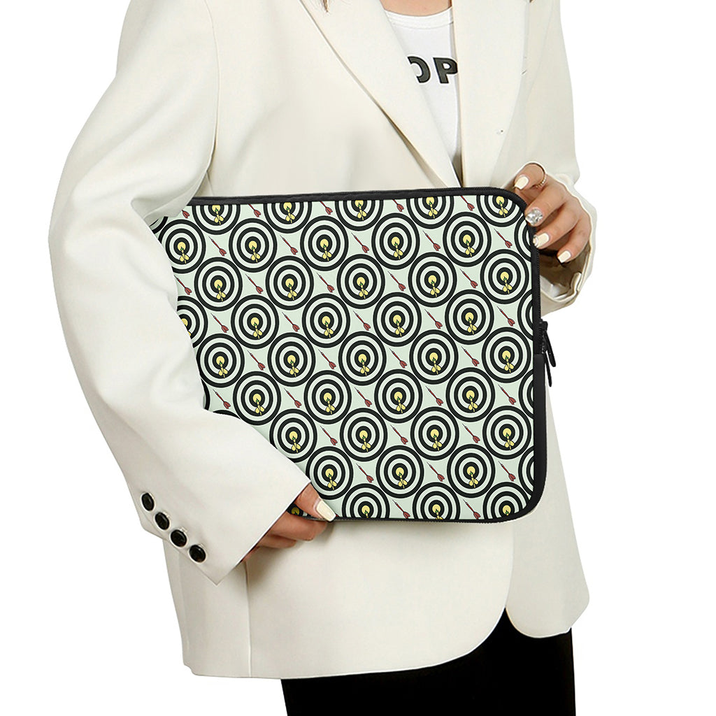 Dartboard Cartoon Pattern Print Laptop Sleeve