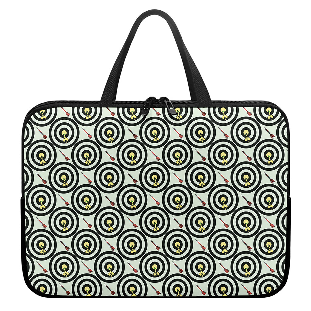 Dartboard Cartoon Pattern Print Laptop Sleeve With Handle