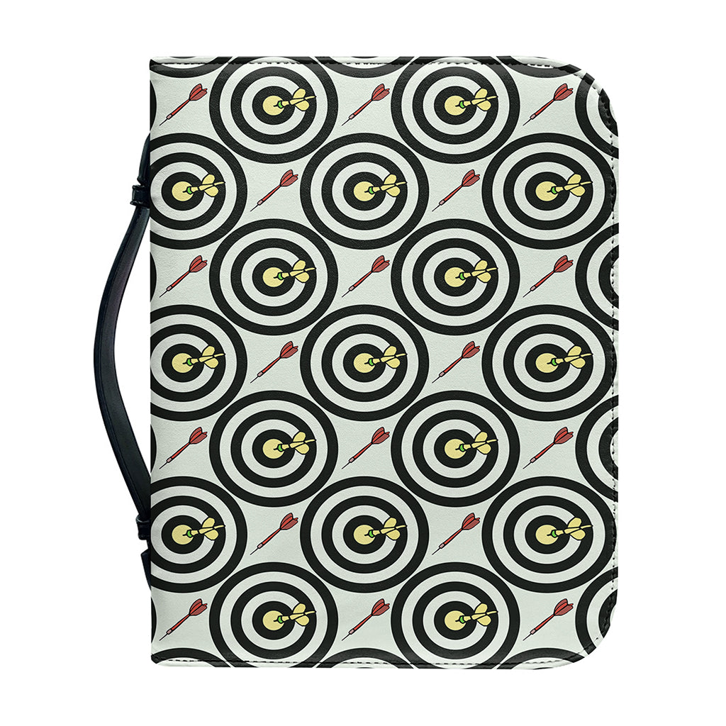 Dartboard Cartoon Pattern Print Leather Bible Cover