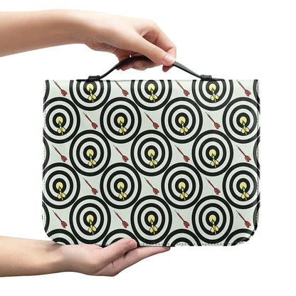 Dartboard Cartoon Pattern Print Leather Bible Cover