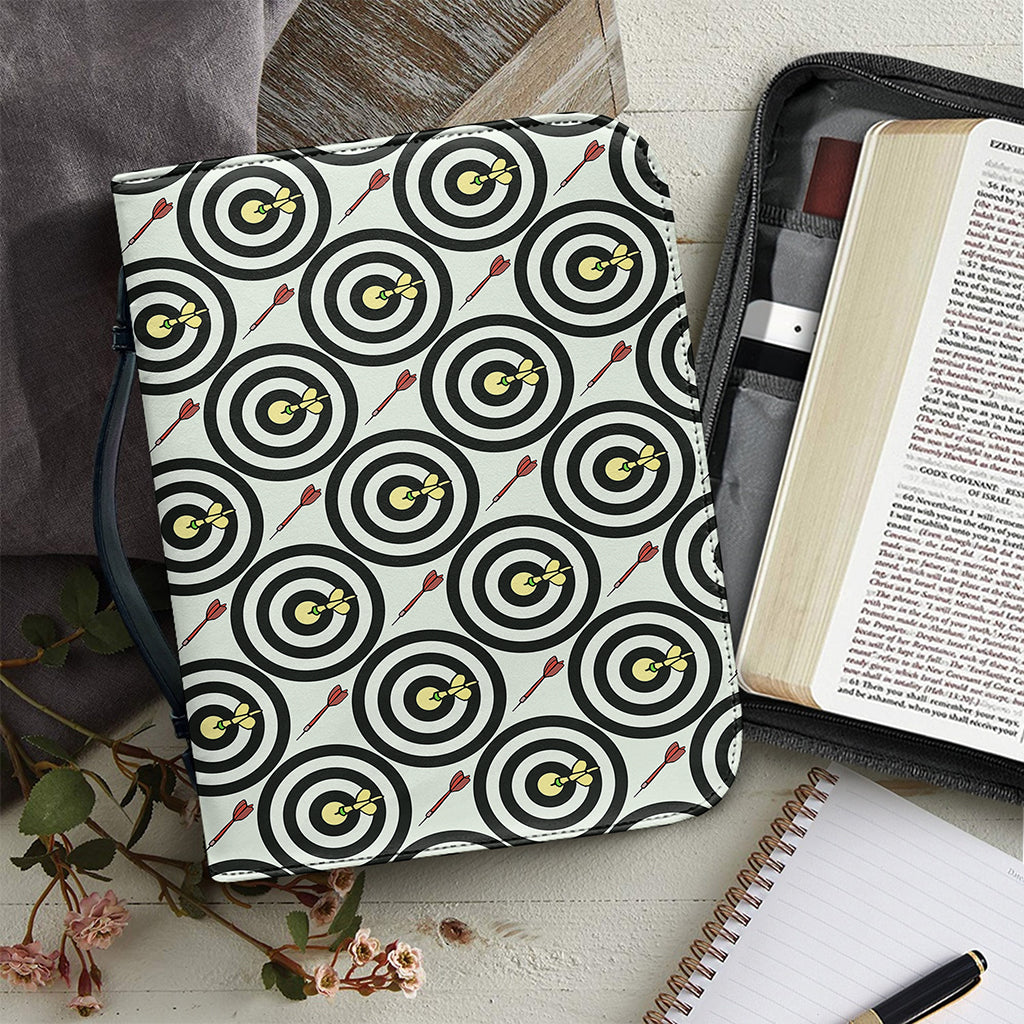 Dartboard Cartoon Pattern Print Leather Bible Cover