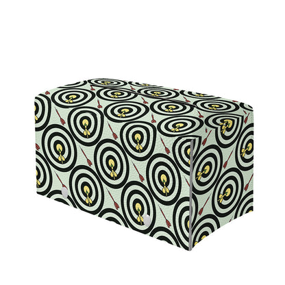 Dartboard Cartoon Pattern Print Leather Tissue Box Cover