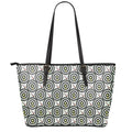Dartboard Cartoon Pattern Print Leather Tote Bag With Zipper