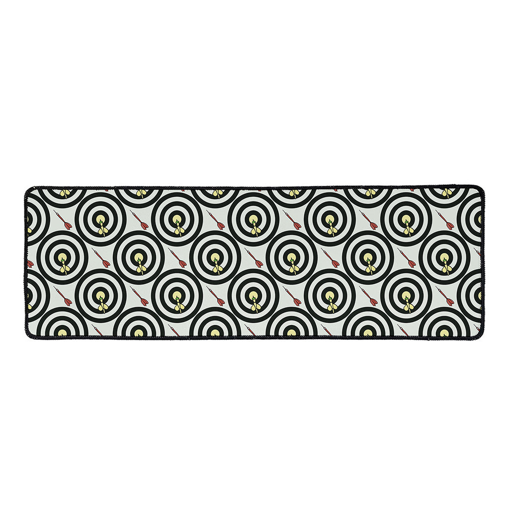 Dartboard Cartoon Pattern Print Long Kitchen Mat