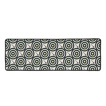 Dartboard Cartoon Pattern Print Long Kitchen Mat
