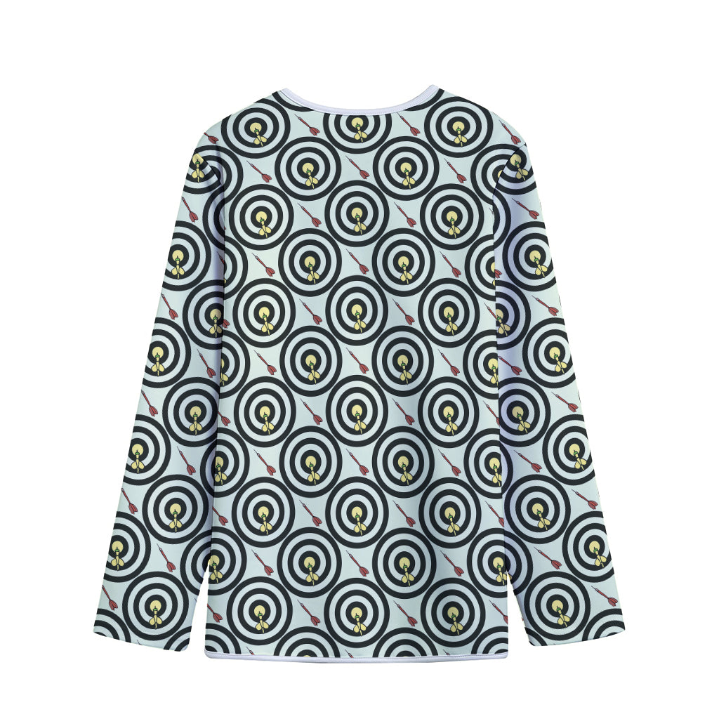 Dartboard Cartoon Pattern Print Long Sleeve Short Coat