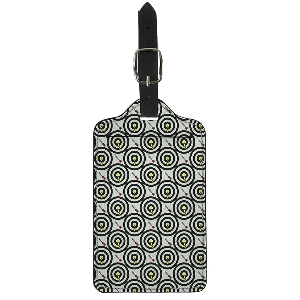 Dartboard Cartoon Pattern Print Luggage Tag