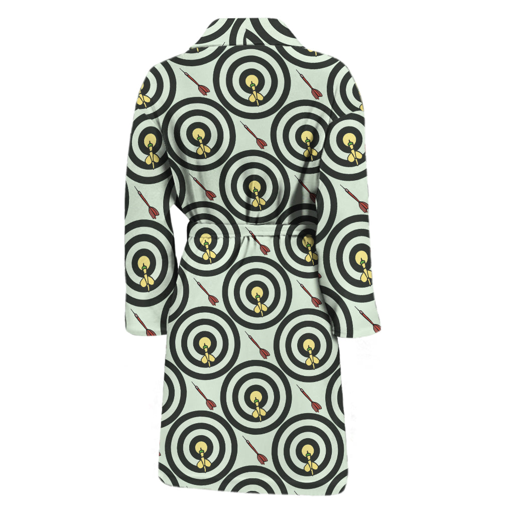 Dartboard Cartoon Pattern Print Men's Bathrobe