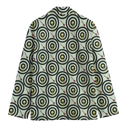 Dartboard Cartoon Pattern Print Men's Blazer