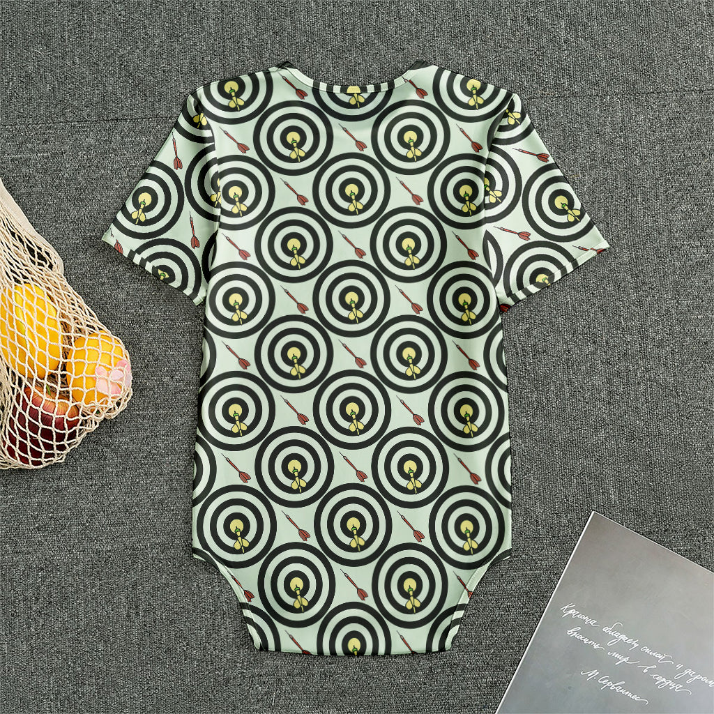 Dartboard Cartoon Pattern Print Men's Bodysuit