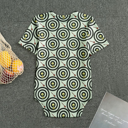 Dartboard Cartoon Pattern Print Men's Bodysuit