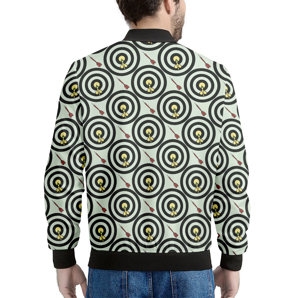 Dartboard Cartoon Pattern Print Men's Bomber Jacket