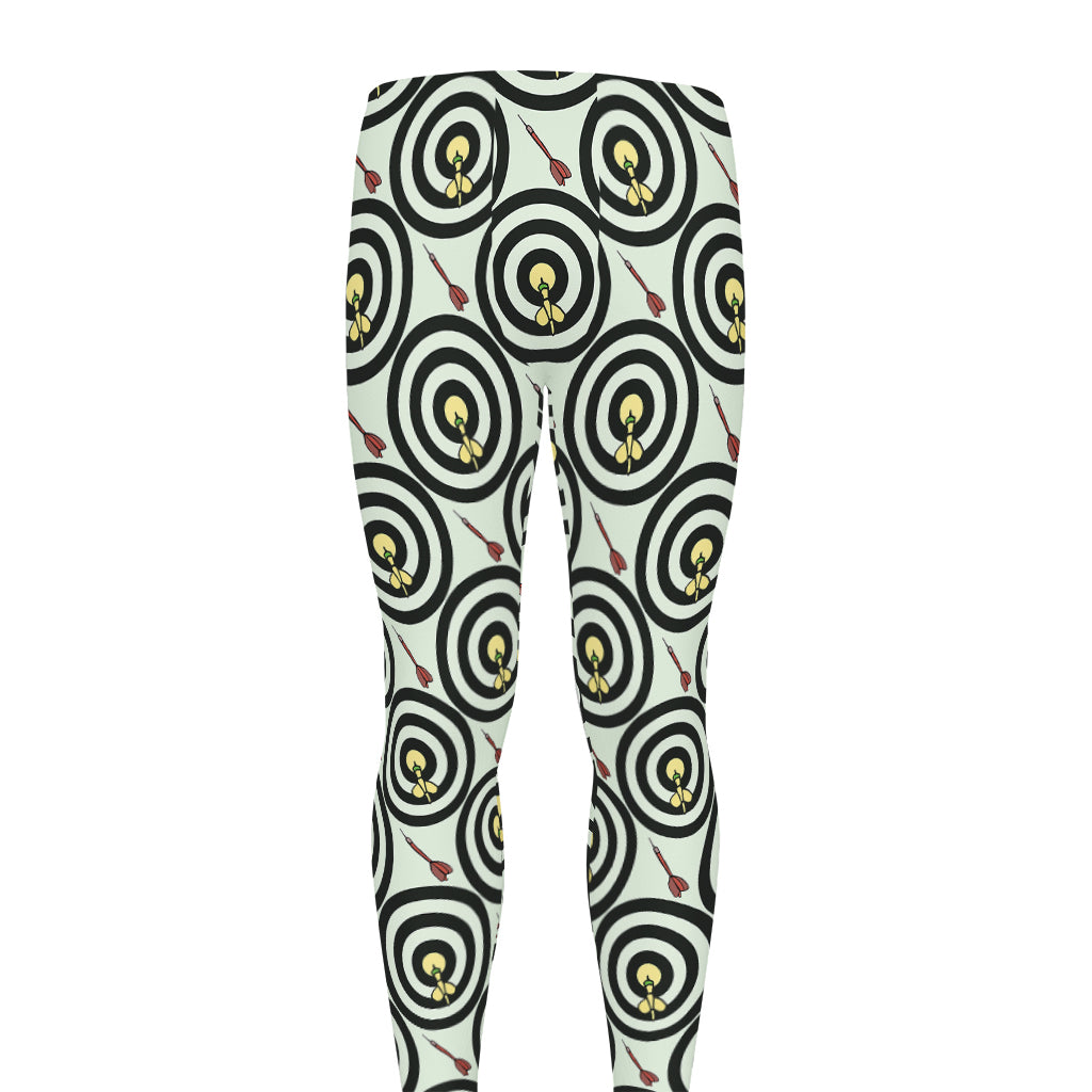 Dartboard Cartoon Pattern Print Men's leggings