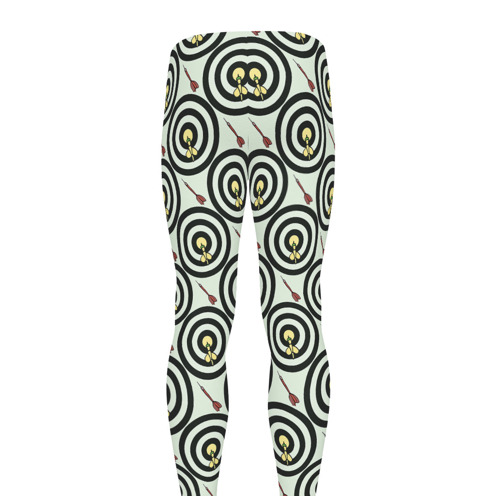 Dartboard Cartoon Pattern Print Men's leggings