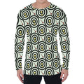 Dartboard Cartoon Pattern Print Men's Long Sleeve T-Shirt