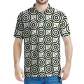Dartboard Cartoon Pattern Print Men's Polo Shirt