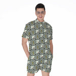 Dartboard Cartoon Pattern Print Men's Rompers