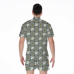 Dartboard Cartoon Pattern Print Men's Rompers