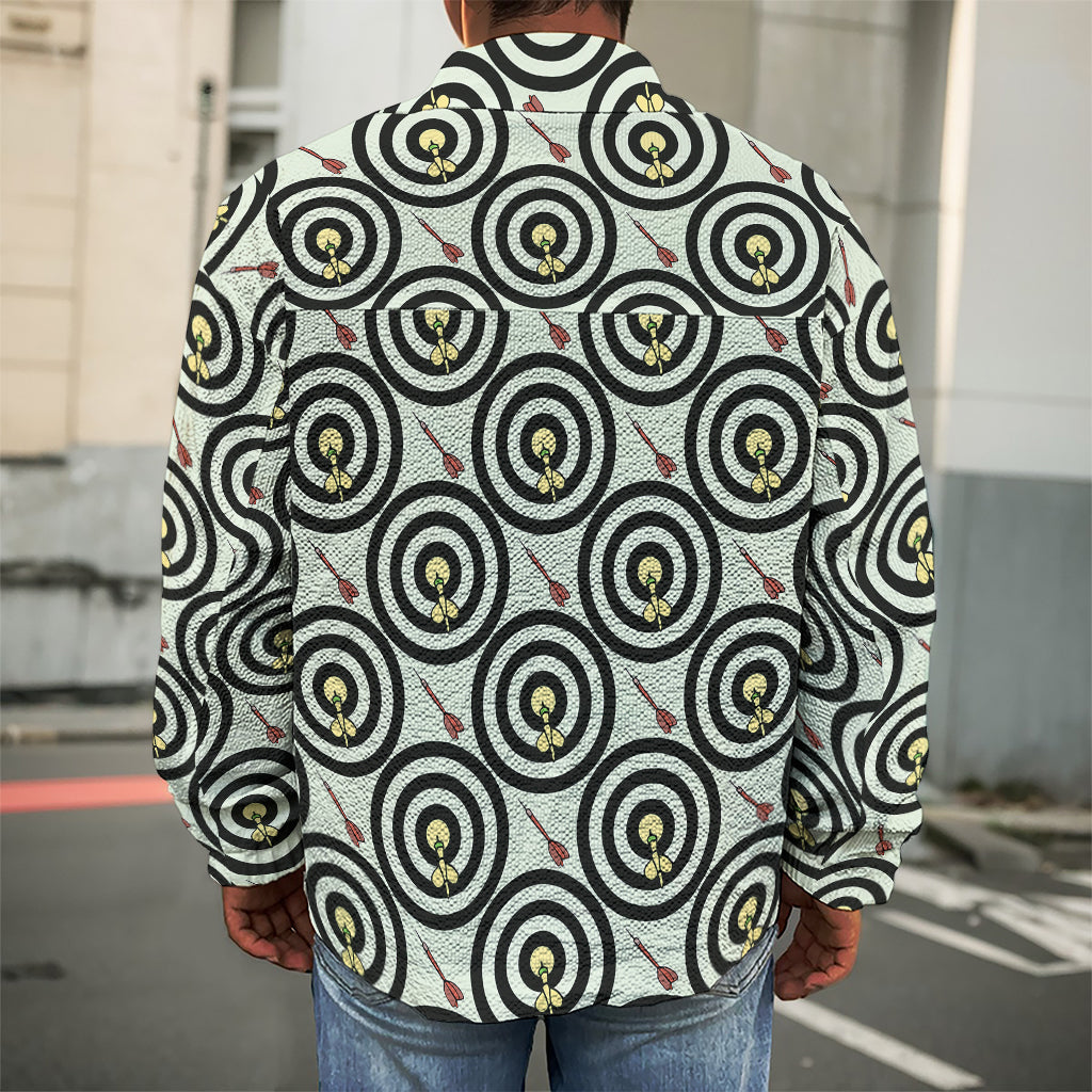 Dartboard Cartoon Pattern Print Men's Shirt Jacket