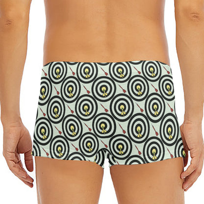 Dartboard Cartoon Pattern Print Men's Short Boxer Briefs