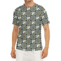 Dartboard Cartoon Pattern Print Men's Short Sleeve Rash Guard