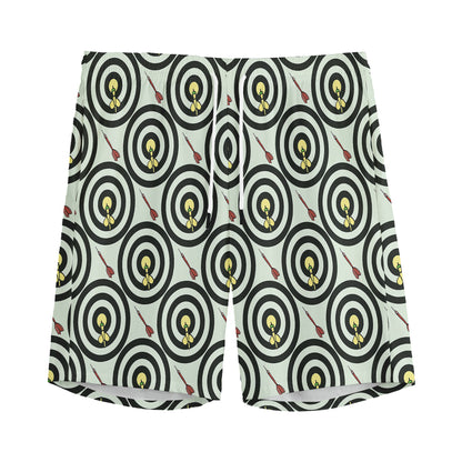 Dartboard Cartoon Pattern Print Men's Sports Shorts