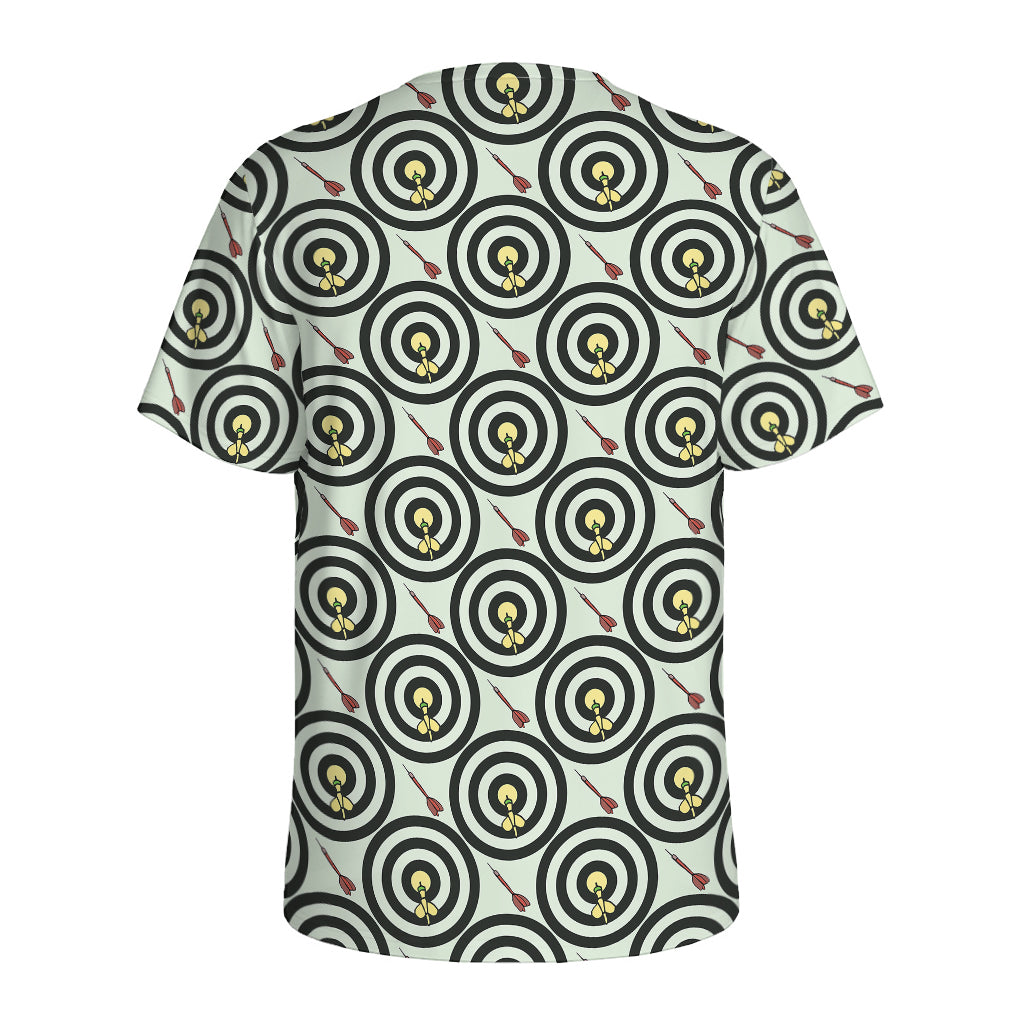 Dartboard Cartoon Pattern Print Men's Sports T-Shirt