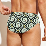 Dartboard Cartoon Pattern Print Men's Swim Briefs