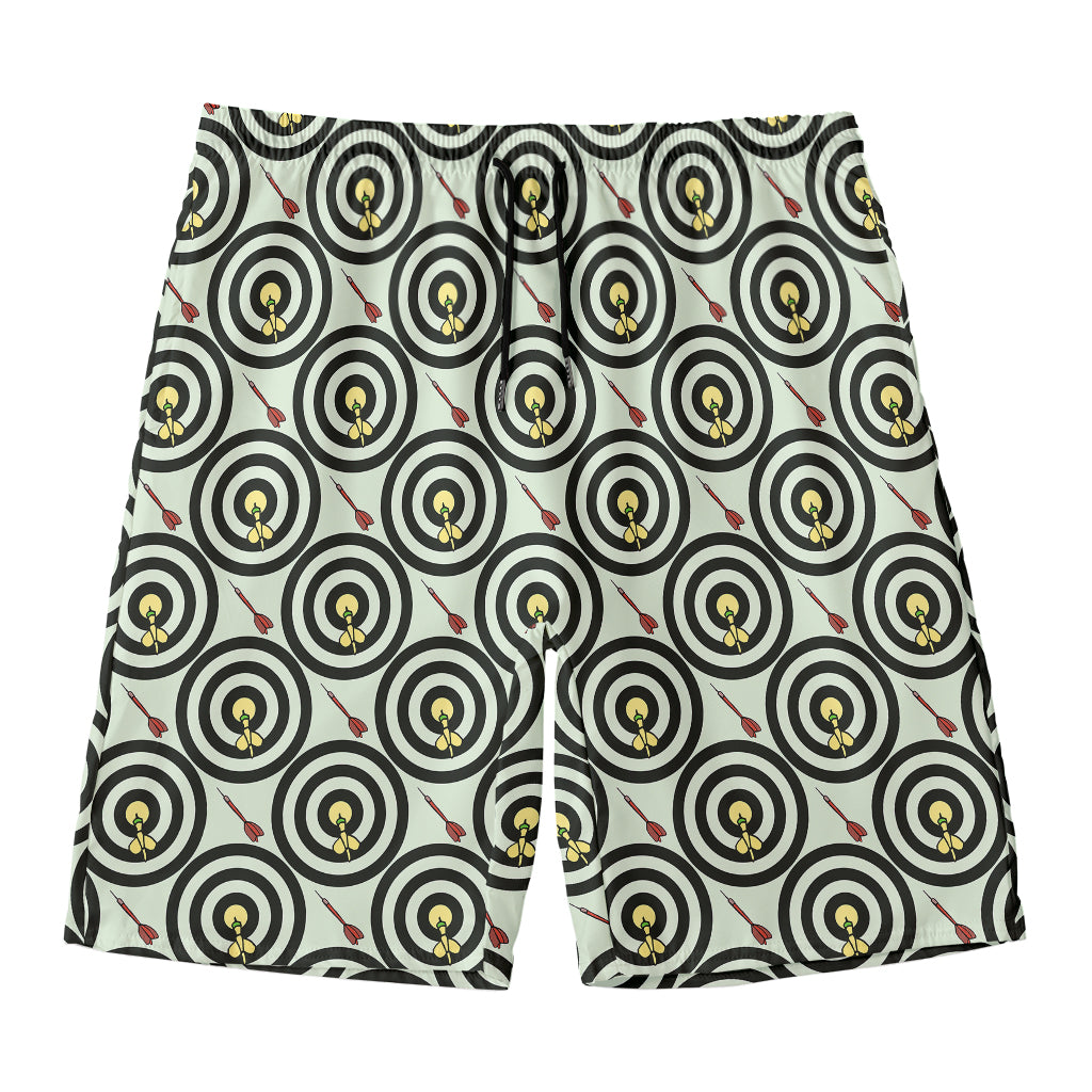 Dartboard Cartoon Pattern Print Men's Swim Trunks