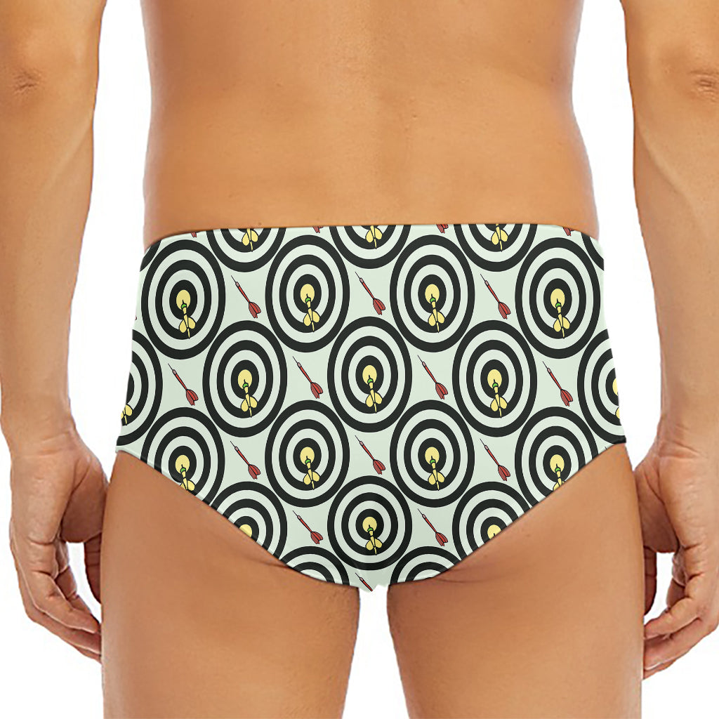 Dartboard Cartoon Pattern Print Men's Triangle Swim Briefs