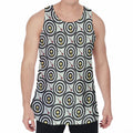 Dartboard Cartoon Pattern Print Men's Velvet Tank Top