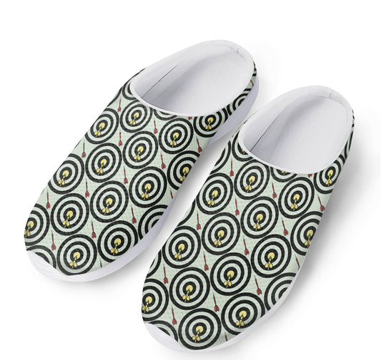 Dartboard Cartoon Pattern Print Mesh Casual Shoes