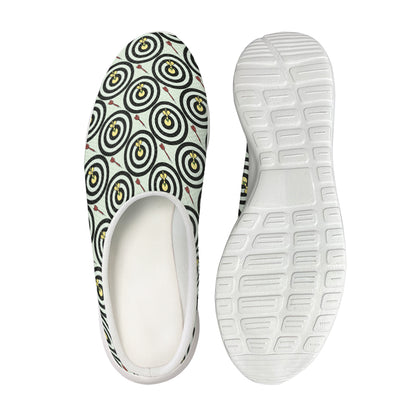 Dartboard Cartoon Pattern Print Mesh Casual Shoes