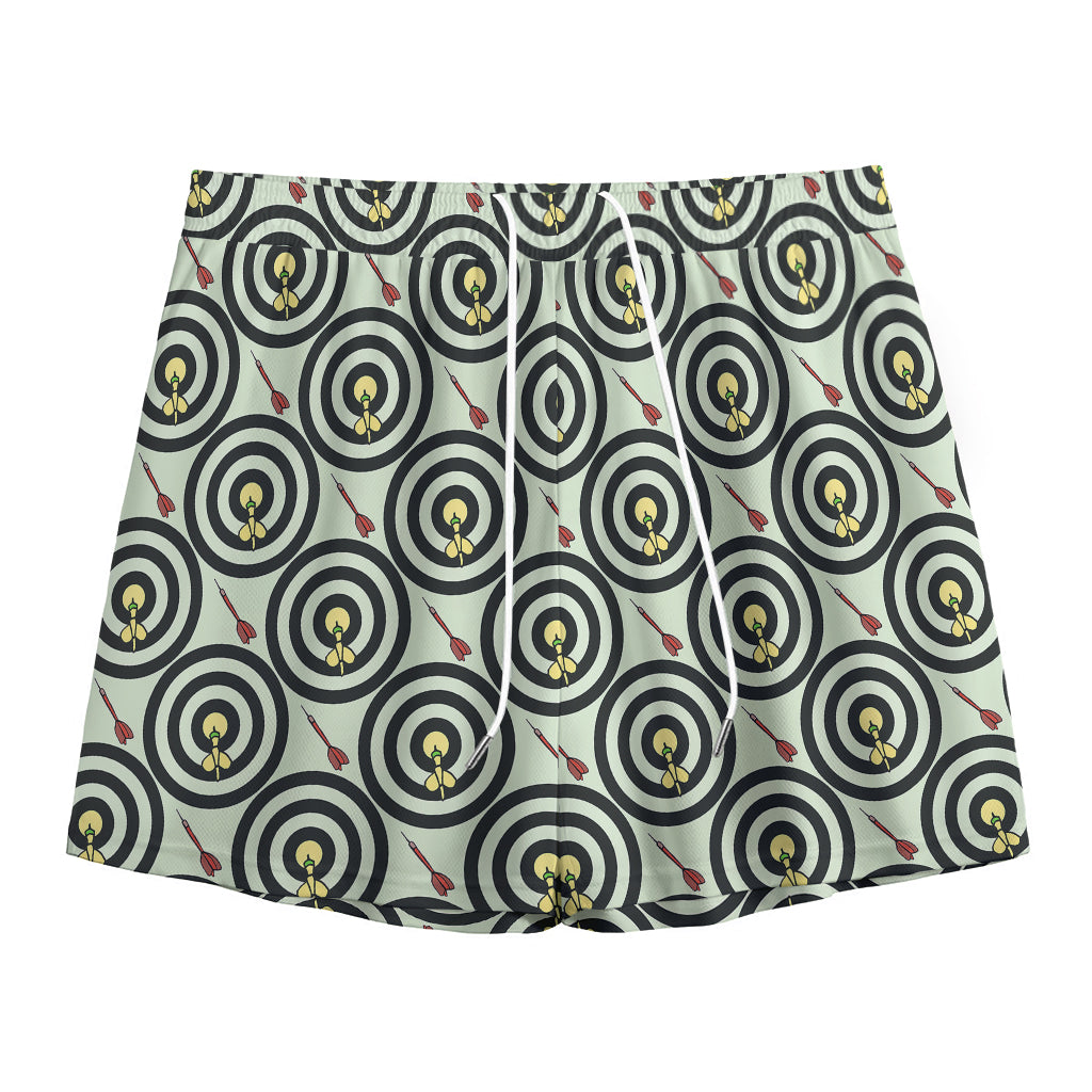 Dartboard Cartoon Pattern Print Mesh Shorts