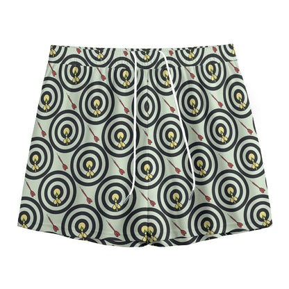 Dartboard Cartoon Pattern Print Mesh Shorts