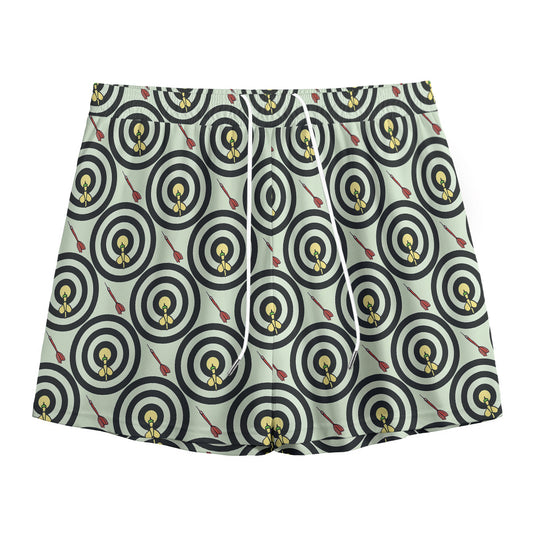 Dartboard Cartoon Pattern Print Mesh Shorts