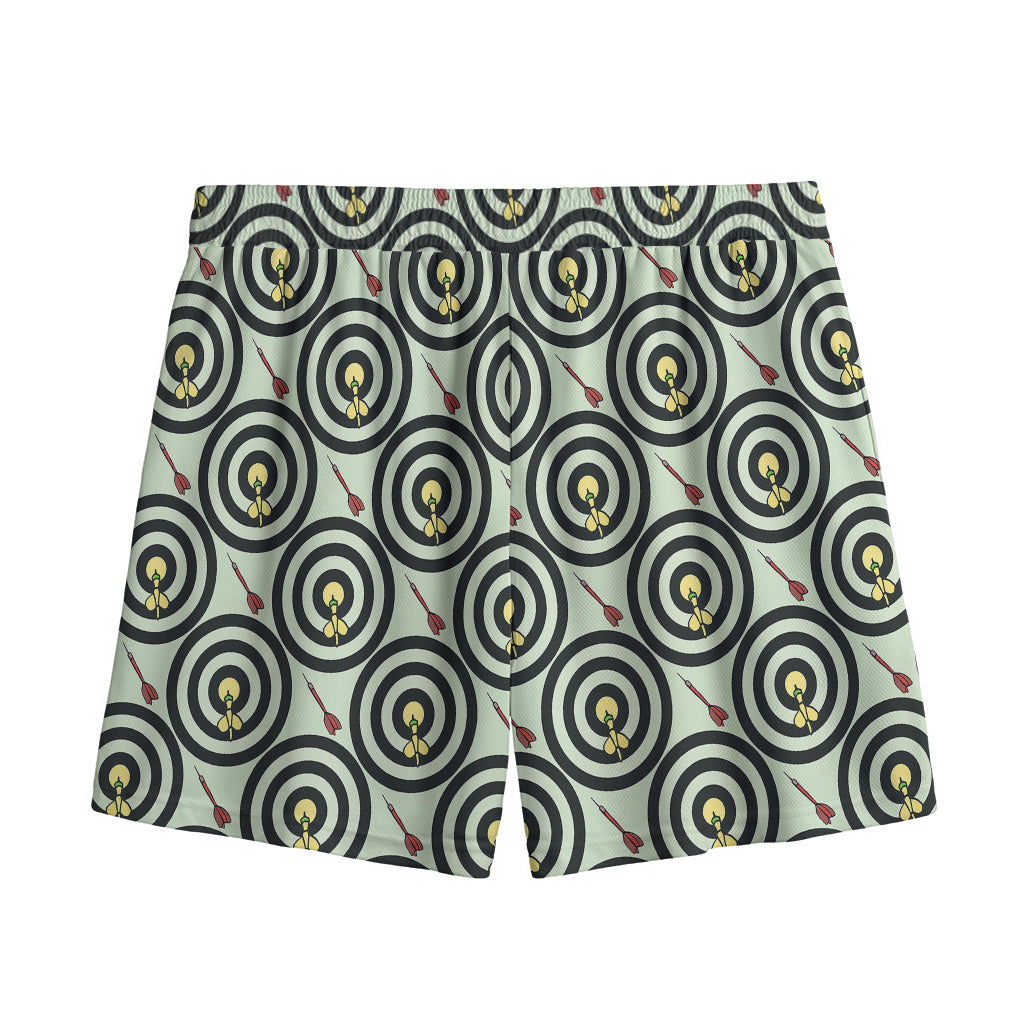 Dartboard Cartoon Pattern Print Mesh Shorts