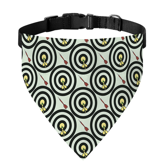 Dartboard Cartoon Pattern Print Over The Collar Dog Bandana
