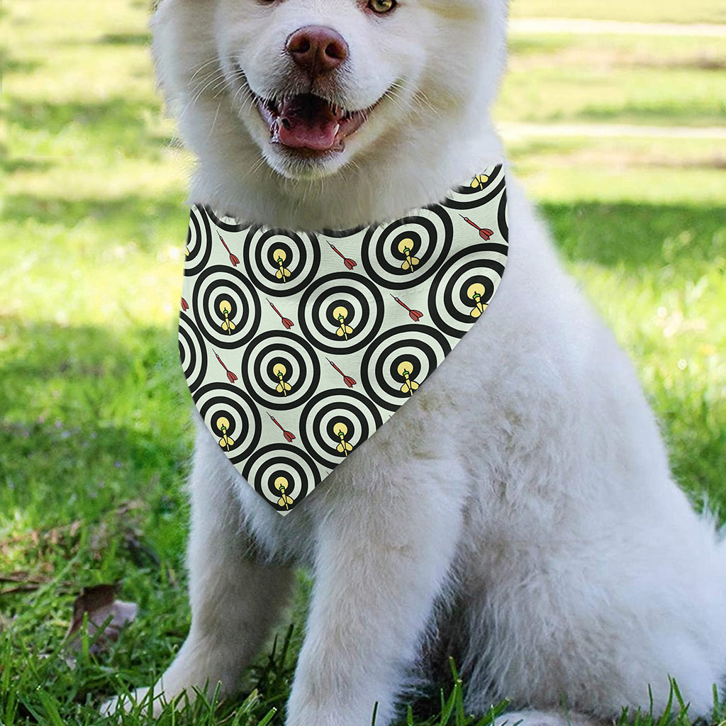 Dartboard Cartoon Pattern Print Over The Collar Dog Bandana